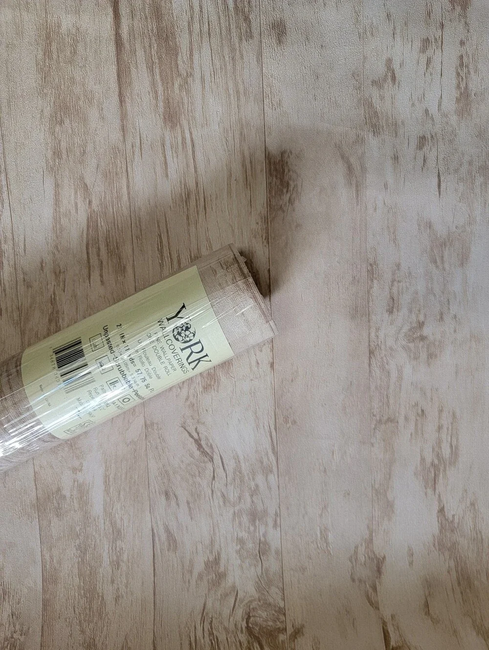 Wallpaper Neutral Textured Wood Grain Country Keepsake